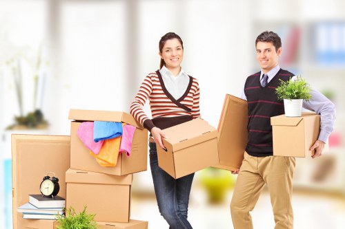 Loading furniture into a removal van for a local Sutton move