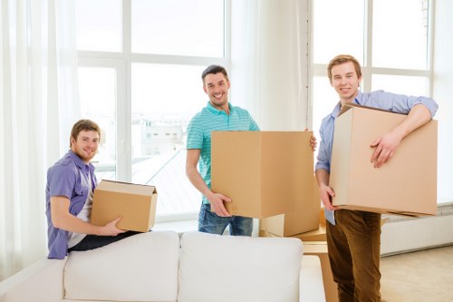 Careful packing of fragile items for transport