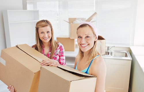 Boxes and household items prepared for removal in Sutton
