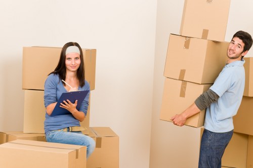 Professional movers handling a flat move in Sutton