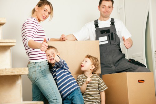 Van loading for a flat or house move in Sutton
